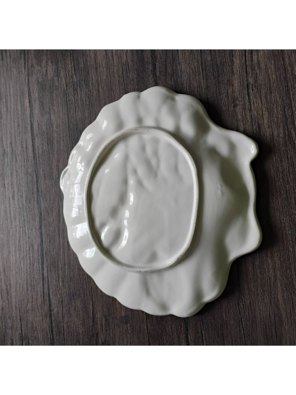 Vintage Italian Majolica 3D Lobster Platter, Hand Painted Scalloped Shell Plate - Picture 5 of 8